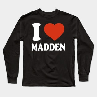 Great Gift Madden Classic Proud Name Christmas 70s 80s 90s Long Sleeve T-Shirt